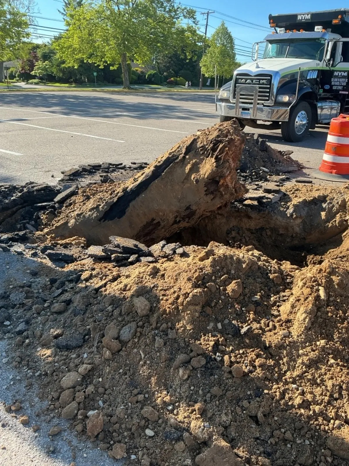 Kings Park Plaza Sinkhole Repair: Emergency Site Repair, Kings Park, NY